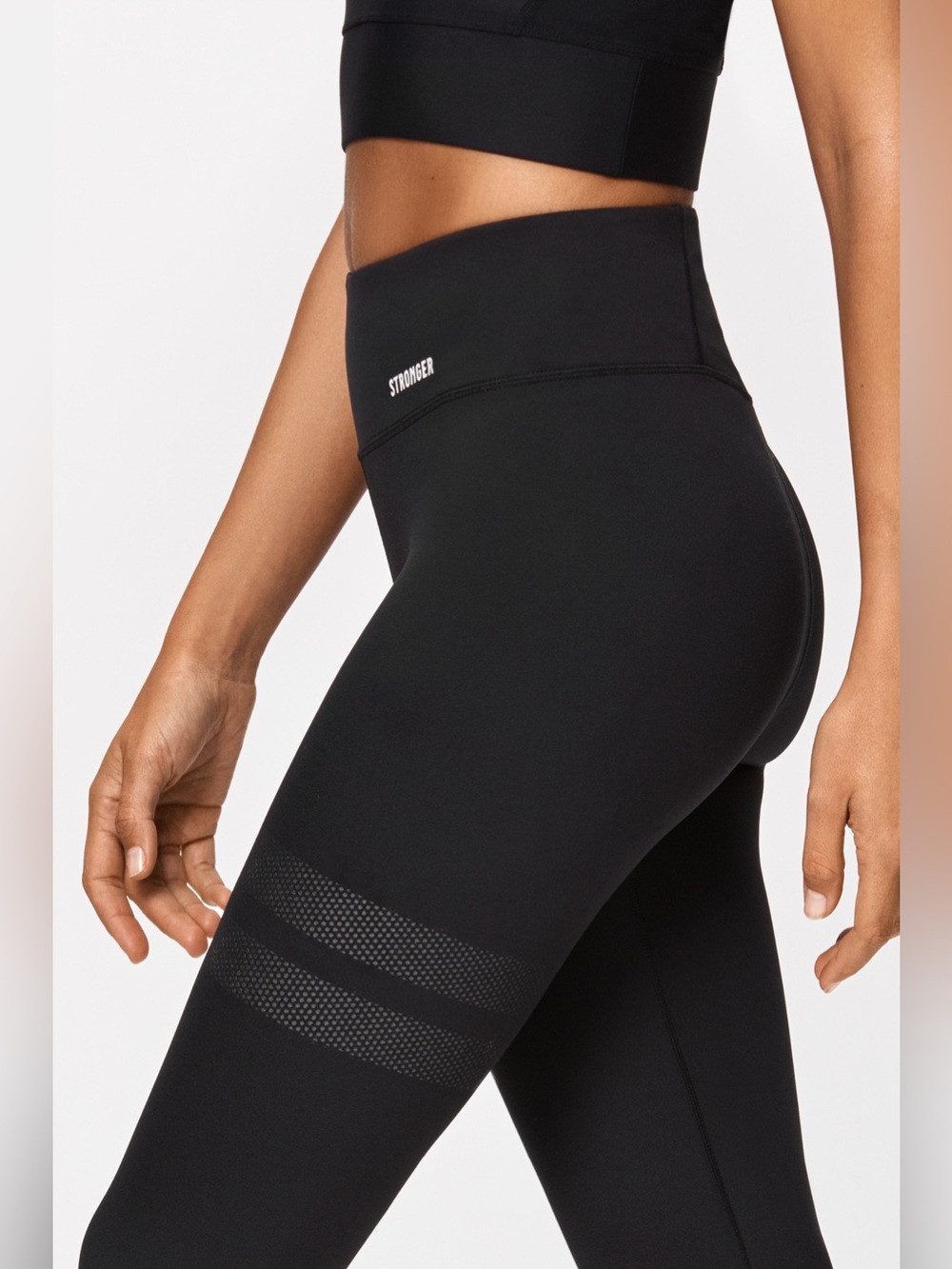 STRONGER Black High-Waist Performance Leggings